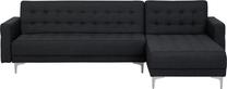 Kampinė sofa - lova Beliani Aberdeen, grafito sp., dešininė, 267 x 168 cm x 83 cm