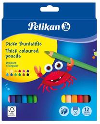 Krāsainie zīmuļi Pelikan Thick, 12 gab.