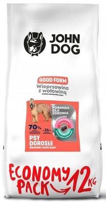 Сухой корм для собак John Dog Good Form Adult, говядина/свинина, 12 кг
