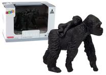 Фигурка-игрушка Lean Toys Animal Series Gorilla with baby 12291, 8 см, черный цв.