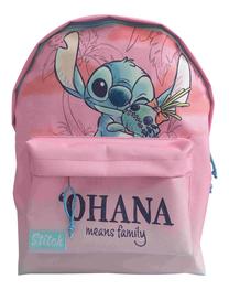 Vaikiška kuprinė Kids Euroswan Lilo & Stitch, rožinė sp./žydra sp., 41 cm x 30 cm x 11.5 cm