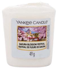 Žvakė, aromatinė Yankee Candle Sakura Blossom Festival, 15 h, 49 g, balta sp.