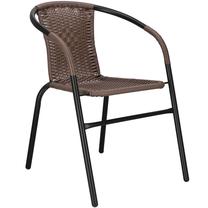 Lauko kėdė Springos Bistro GF1019, ruda sp./juoda sp., 54 cm x 53 cm x 73 cm
