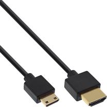 Провод InLine HDMI A male, Mini HDMI male, 0.5 м, черный цв.