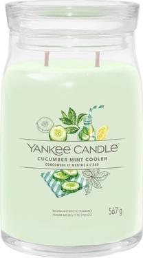 Свеча, ароматическая Yankee Candle Signature Cucumber Mint Cooler, 60 - 90 час, 567 г, зеленый цв.