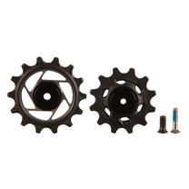 Galiniai pavarų perjungiklio ritinėliai SRAM Force E1 2x12, metalas, juoda sp.