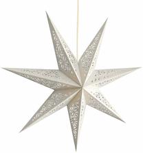Dekoracija "Žvaigždė", 75 cm, balta sp.