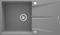 Virtuves izlietne Deante Corio ZRC_S11A, granīts, 86 cm x 50 cm x 21.6 cm, metallic grey