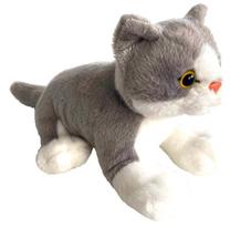 Mīkstā rotaļlieta Beppe Cat, balta krās./pelēka krās., 30 cm
