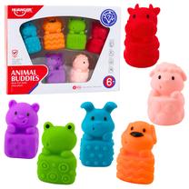 Žaislų rinkinys kūdikiams, gyvūnai Huanger Buddies, 6 vnt.