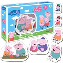 Магнитная игрушка Lean Toys Peppa Pig Family, многоцветный, 21 шт.