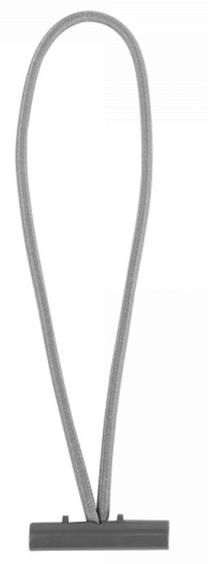 Elastinė tvirtinimo guma su T tipo fiksatoriumi Bradas BCT1-0415GY-B, 15 cm, guma, pilka sp., 10 vnt.