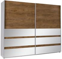 Spinta Maridex Lux 22/23, ąžuolo sp./balta sp., 244 cm x 64 cm x 206 cm
