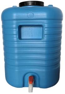 Kanistras vandeniui su čiaupu, 15 l, mėlyna sp./juoda sp.