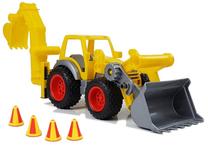 Игрушечный трактор Polesie ConsTruck Excavator 0377, желтый цв.