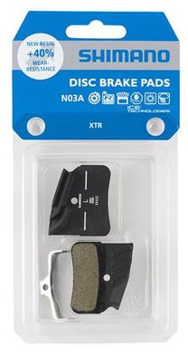 Diskinių stabdžių trinkelių rinkinys Shimano N03A Resin, aliuminis, juoda sp., 2 vnt.