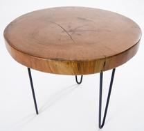 Kavos staliukas Kalune Design Soloma, juoda sp./riešuto sp., 75 cm x 75 cm x 60 cm