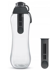 Ūdens pudele Dafi Filter, caurspīdīga krās./melna krās., plastmasa, 0.5 l