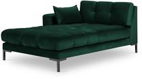 Sofa Micadoni Home Mamaia Velvet Chaise Longue, tamsiai žalia sp., kairinė, 185 x 102 cm x 75 cm