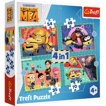 Пазл 4in1 Trefl Minions, 28.5 см x 20.5 см, 207 шт., многоцветный