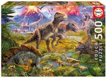 Dėlionė Educa Meeting Dinosaur 15969, 34 cm x 48 cm, 500 vnt., įvairių spalvų