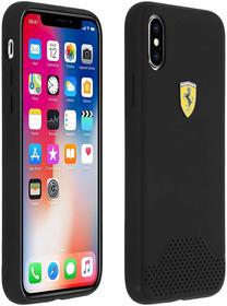 Telefona vāciņš Ferrari, melna krās., Apple