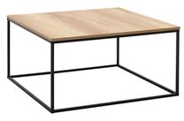 Kavos staliukas Kalune Design SHP-980-TT-1, ruda sp./juoda sp., 80 cm x 80 cm x 42 cm