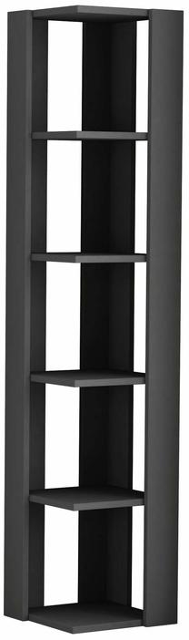 Kampinė lentyna Kalune Design Nati Corner, antracito sp., 160.8 cm x 31.8 cm x 31.8 cm