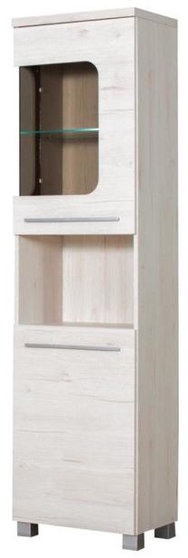 Vitrina Bodzio Panama PA06, šviesiai ruda sp., 50 cm x 36 cm x 190 cm