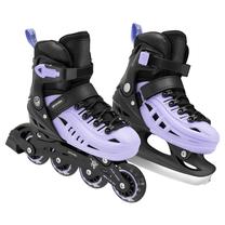 Prekė su pažeista pakuote. Pačiūžos - riedučiai Spokey 4ONE 944650, juoda sp./violetinė sp., 34-38