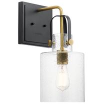 Valgusti seinale Elstead Lighting Kitner, E27, 1 x 60 W, läbipaistev v. / must v.