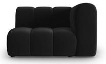 Modulinė sofa Micadoni Home Lupine Velvet, juoda sp., dešininė, 114 x 87 cm x 70 cm