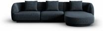 Kampinė sofa Cosmopolitan Design Tulum, royal blue sp., dešininė, 156 x 255 cm x 70 cm