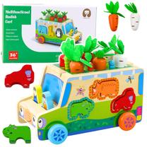 Formelių rūšiuoklė Lean Toys Multifunctional Radish Cart, 15 cm, įvairių spalvų