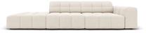 Sofa Micadoni Home Jennifer Velvet 3 Seats, smėlio sp., kairinė, 262 x 102 cm x 70 cm