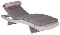 Lauko gultas Home4you Stella, balta sp./smėlio ruda sp., 200 cm x 65.5 cm x 33 cm