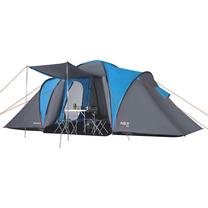 Keturvietė palapinė Nils Camp Highland IV NC6431, mėlyna sp./pilka sp., 450 cm x 210 cm x 190 cm