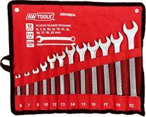 Kombinēto uzgriežņu atslēgu komplekts AWTools AW39814, 6 - 22 mm, 12 gab.