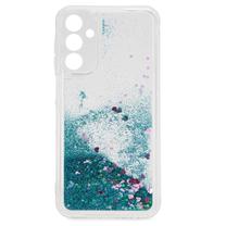iLike Silikono Vandens Gliterio Atnugario Dangtelis Samsung Galaxy A15 4G (A155F) / A15 5G (A156B) Mėlyna