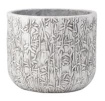 Gėlių vazonas Home4you Louna, cementas, 55 cm x 55 cm, Ø 55 cm, balta sp./pilka sp.