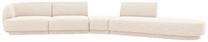 Modulinė sofa Micadoni Miley Haga23, šviesiai smėlinė, dešininė, 372 x 160 cm x 70 cm