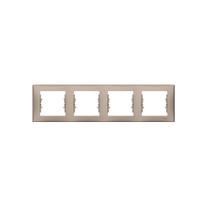 Рамка Schneider Electric Sedna SDN5800768, титановый цв. 4 мест.