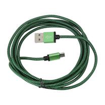 Провод Platinet MicroUSB to USB USB, Micro USB, 2 м, зеленый цв.