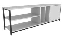 ТВ стол Kalune Design Oneida, белый цв./черный цв., 140 см x 35.3 см x 50.8 см