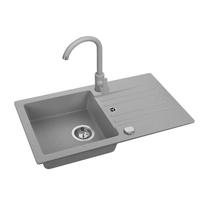 Кухонная мойка Alveus Foxtrot 130, гранит, 75 см x 42 см x 15 см, серый цв.
