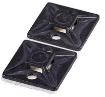 Кабельные органайзеры Haupa Self Adhesive Sockets 262161, 19 x 19 мм, 100 шт., черный цв.