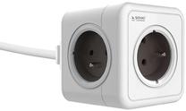 Pagarinātājs Elmak Powercube Savio PC-03, 3 m, 5 ligzdas, balta krās./pelēka krās.