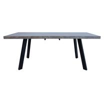 Stalas išskleidžiamas Home4you Brigit, juoda sp./pilka sp., 159 - 198 cm x 84.5 cm x 77 cm