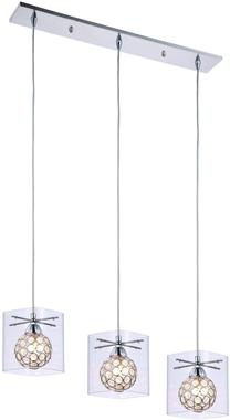 Valgusti rippuv Light Prestige Spark LP-5193/3P, G9, 3 x 33 W, läbipaistev v. / hõbe v.