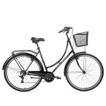 Dviratis miesto Bisan Paradise S, 28 ", M rėmas, juoda sp./pilka sp., su krepšeliu